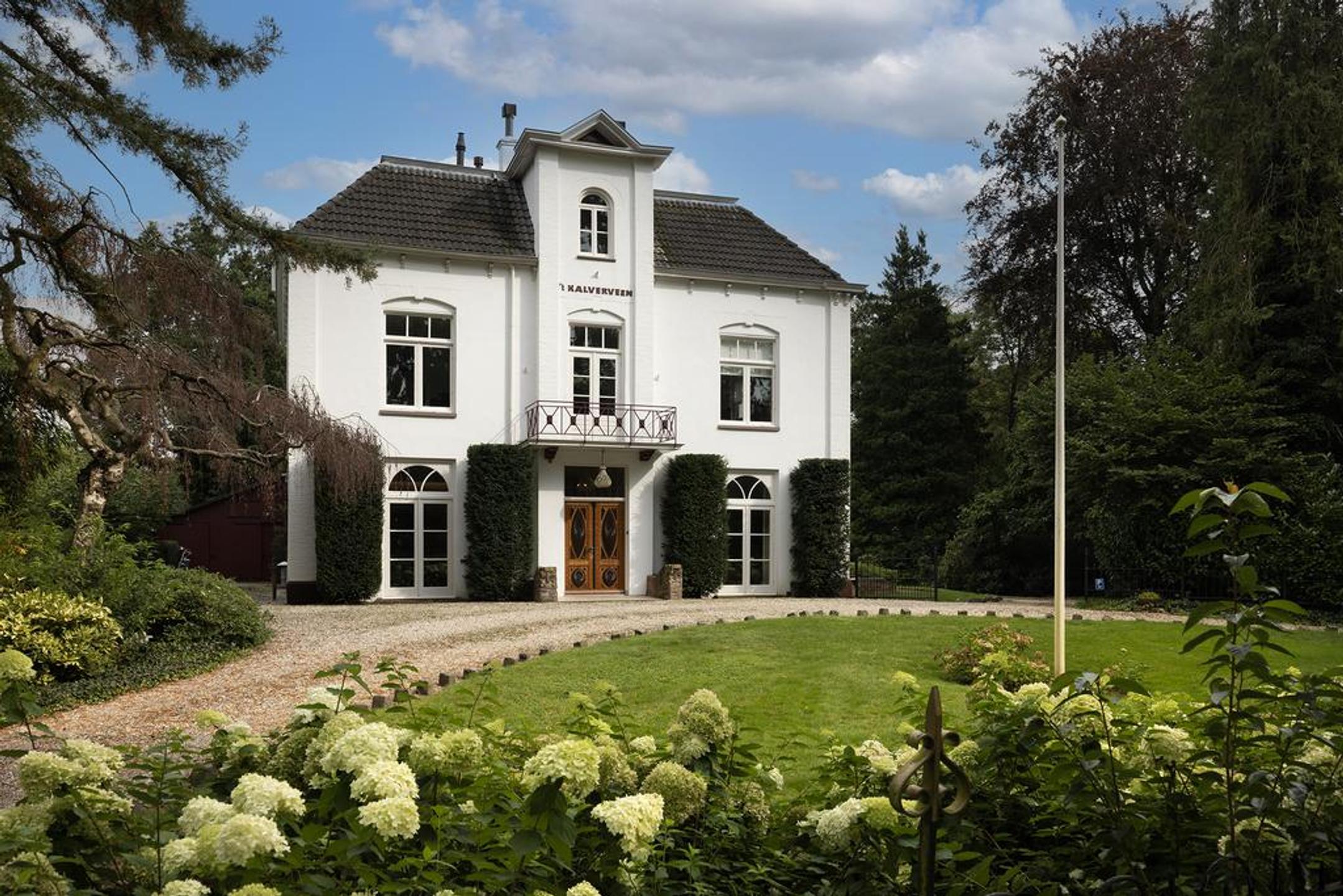 Oprijlaan met veel groen